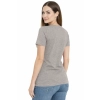 T-shirt Damski szary dekolt w serek roz. M